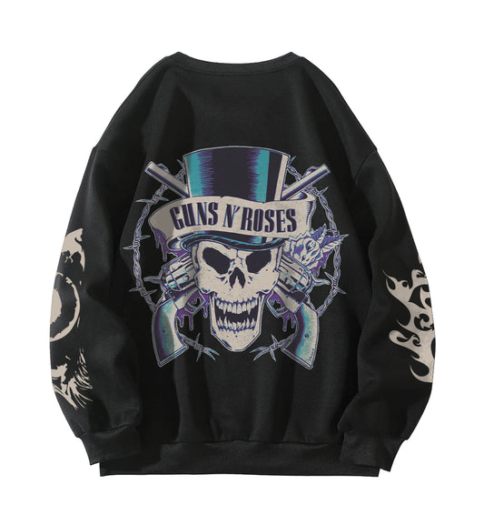 Guns N Roses Designed Oversized Sweatshirt