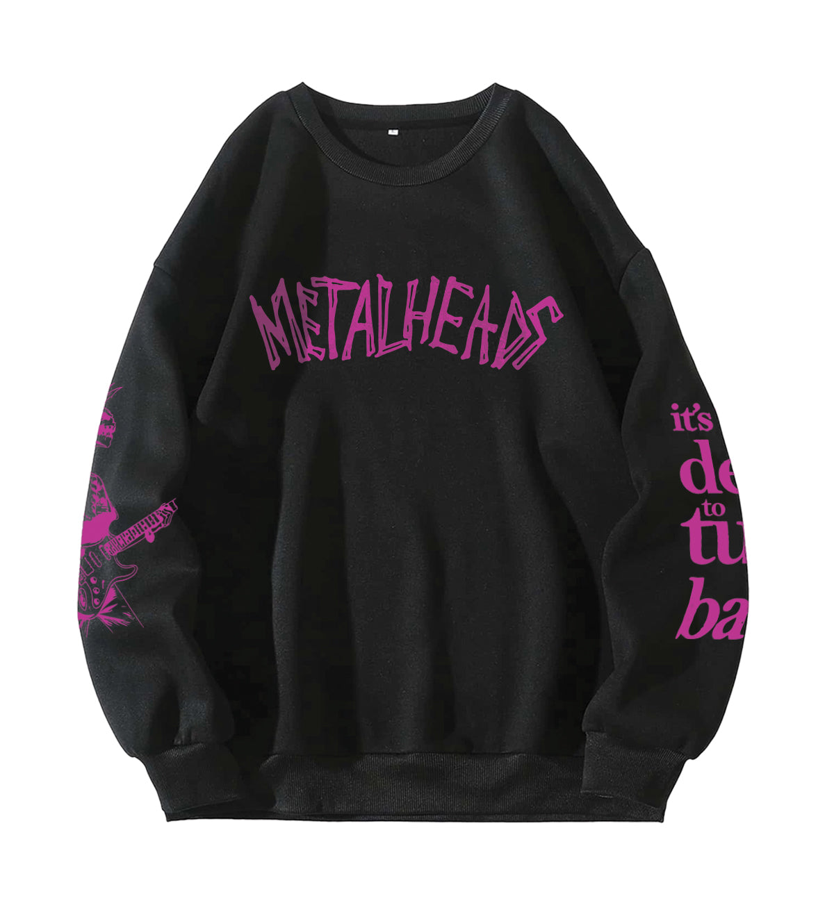 Punk & Metal Heads Designed Oversized Sweatshirt